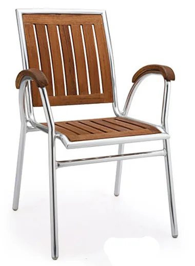 UV Resistant Real Wood Aluminum Fast Food Restaurant Table and Chair